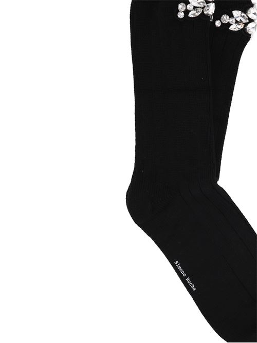 Calzino con logo Simone Rocha | SOCK54BLACK/CRYSTAL